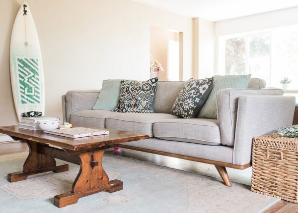 We love the Timber sofa styled in Abby Sterling's easy, Cali-inspired space.
