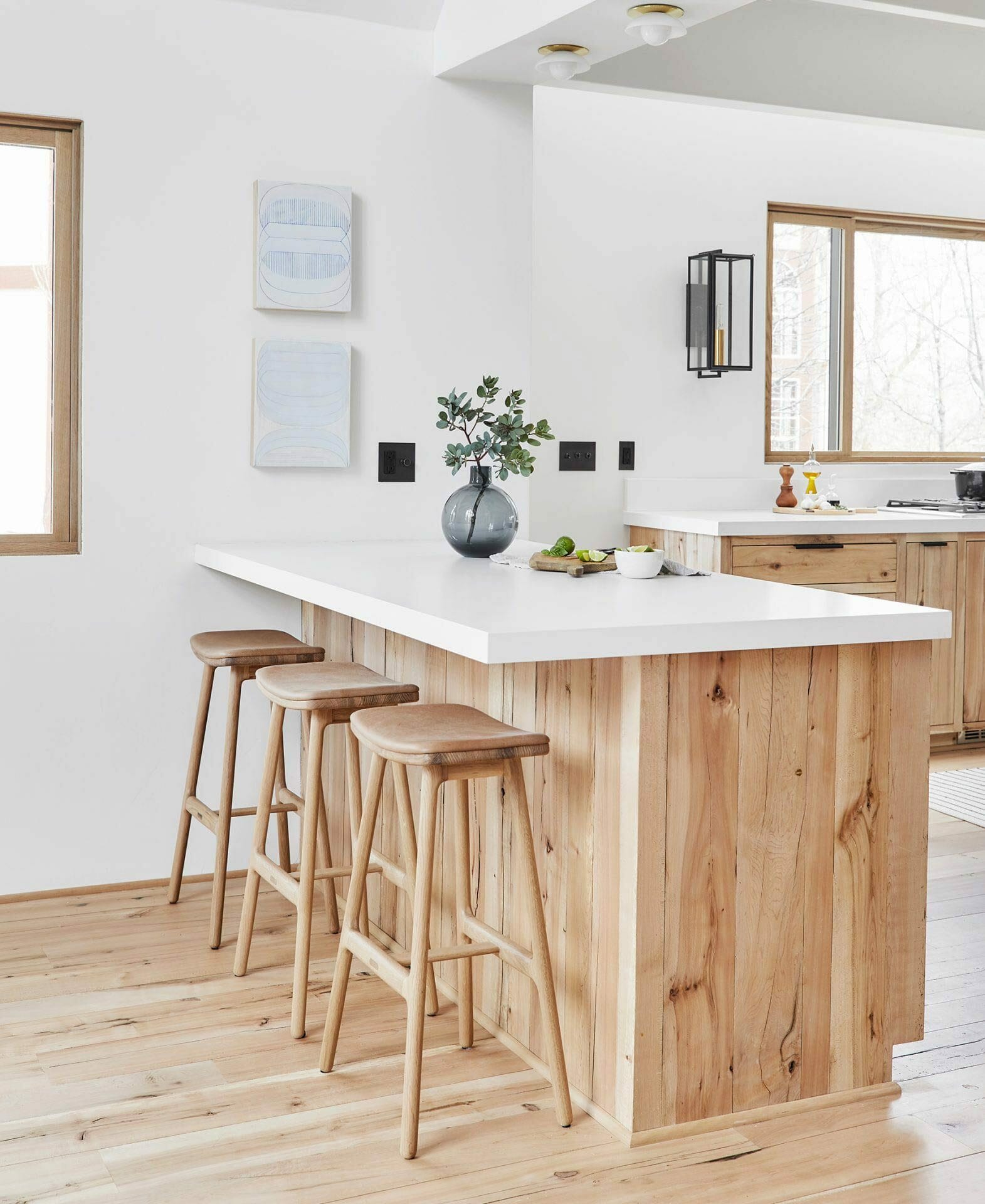 Article Canyon leather stools from Emily Henderson