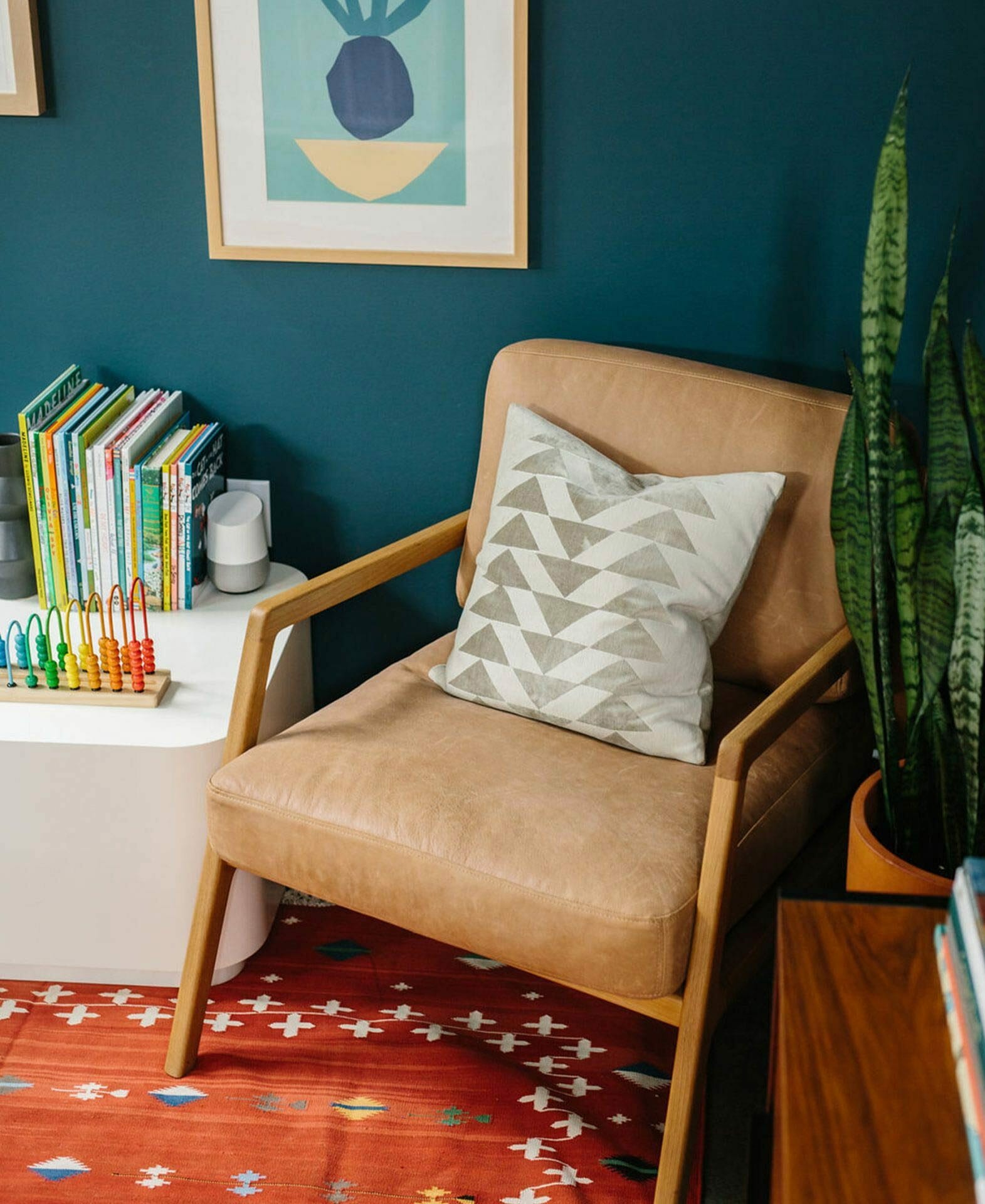 Article leather armchair in The Effortless Chic's home